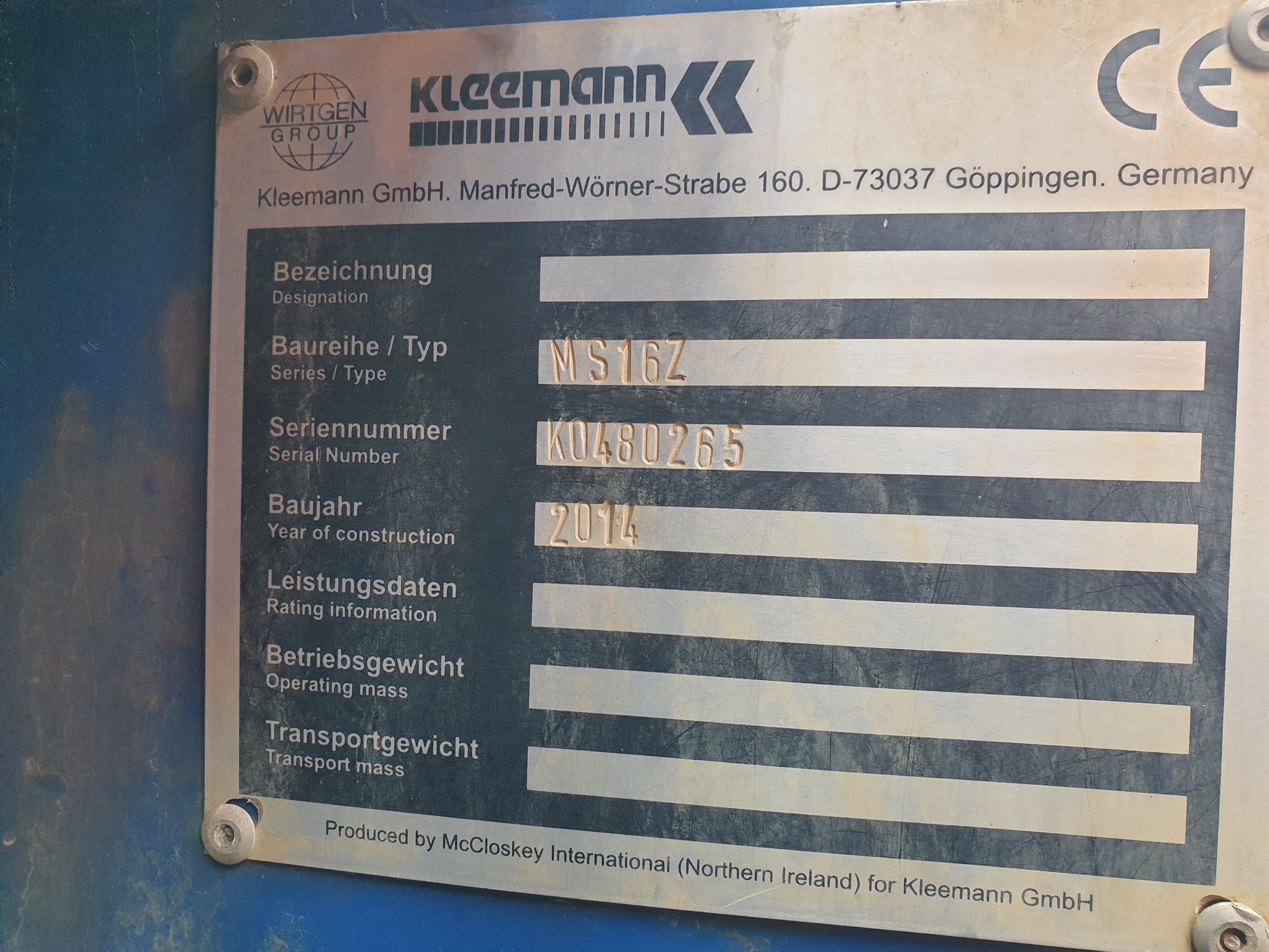 Грохот Kleemann MOBISCREEN MS 16 Z